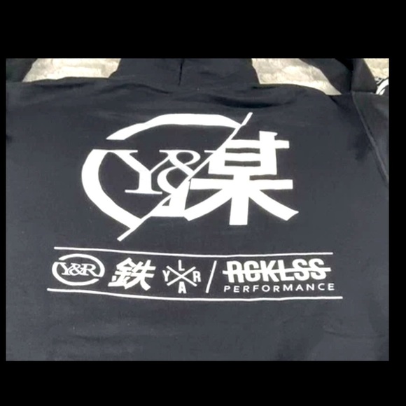 Womens Young & Reckless X Small Black Hoodie Graphic Kangaroo Pocket Sweatshirt - Picture 5 of 11